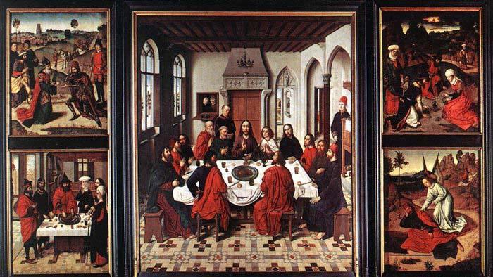 Dieric Bouts Altarpiece of the Holy Sacrament oil painting picture
